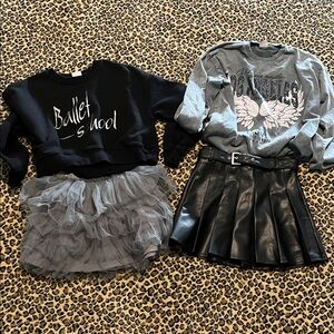 Zara girls 11-12 Black and Gray  Set